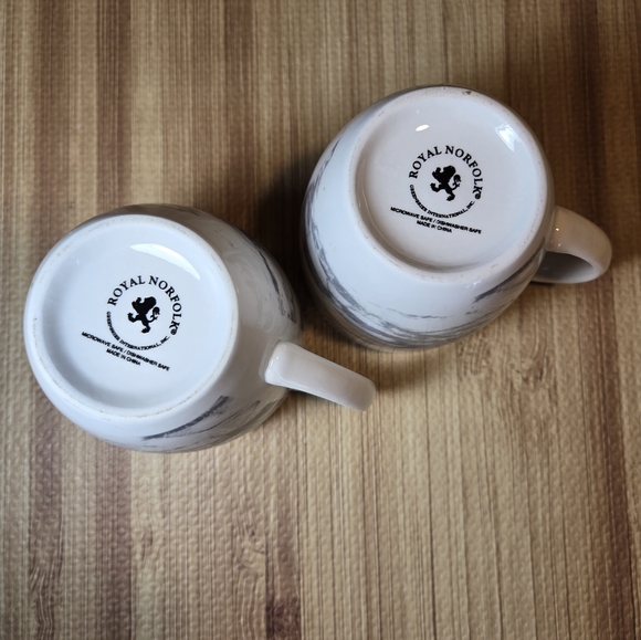 ROYAL NORFOLK Marble Design Mug Set of 2 - Picture 3 of 5